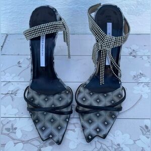 Black and Silver Women's Heels